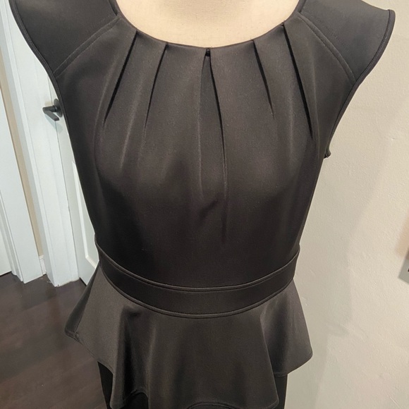 Little Black Peplum Dress - Picture 2 of 6
